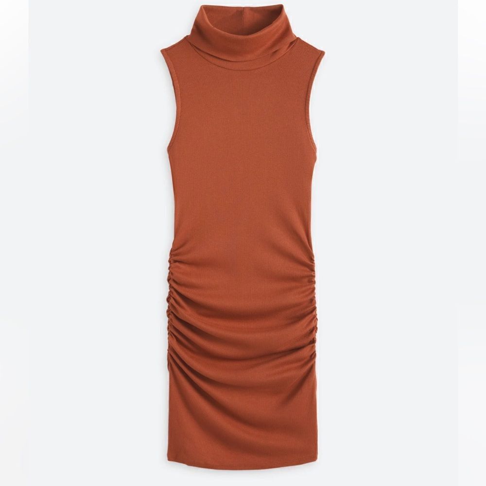 Stitch Fix Michael Stars Macy Dress Womens Large Orange Red Sleeveless Cowl Neck